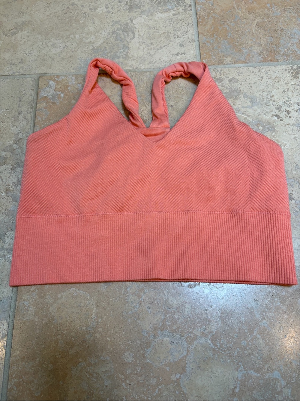All in Motion Ribbed Coral Sports Bra